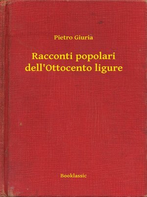 cover image of Racconti popolari dell'Ottocento ligure